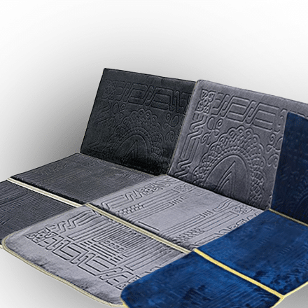 Tapis de prière avec dossier intégré