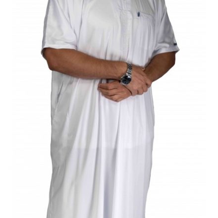 Qamis Blanc Manches courtes - Ikaf