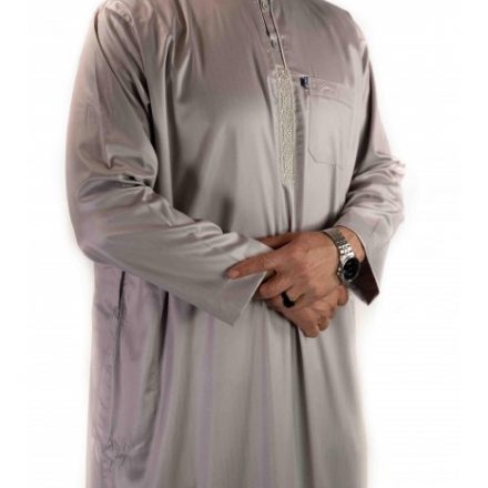 Qamis Gris taupe Manches longues - Ikaf