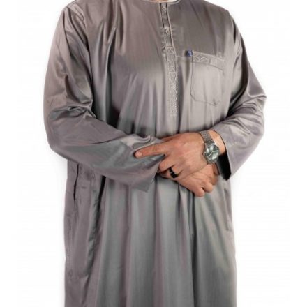 Qamis Kaki foncé Manches longues - Ikaf