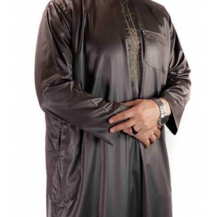Qamis Marron Manches longues - Ikaf